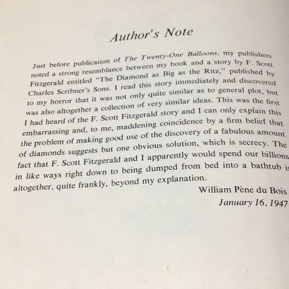 Vintage copy of The Twenty One Balloons cover damage shown - Picture 7 of 12